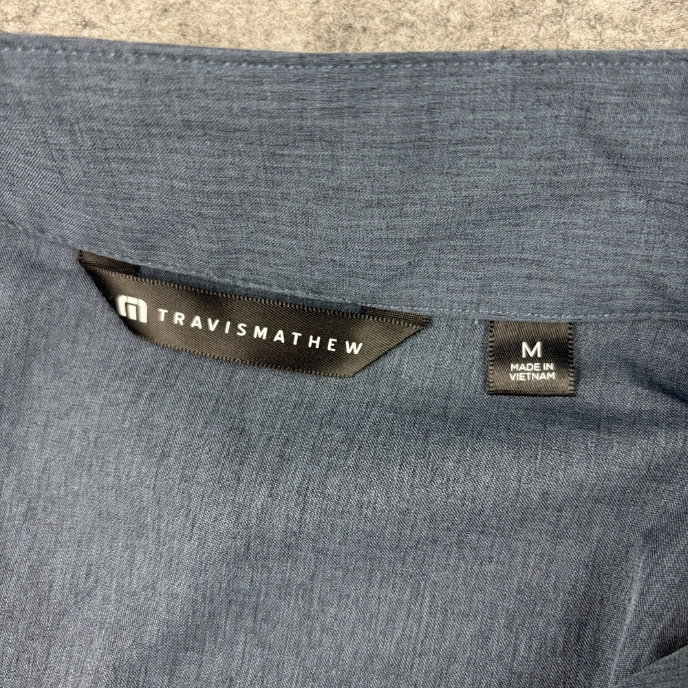 Travis Mathew Blue Hello Tour Golf 1/4 Zip Pullover Mens Medium - Picture 5 of 9
